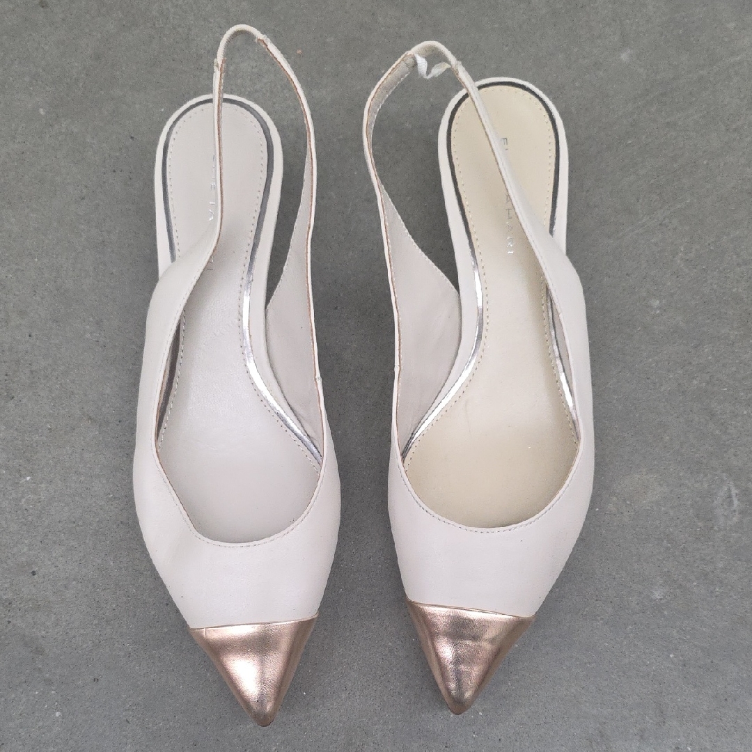 Elie Tahari Women's Slingback Shoes With Metallic Accents